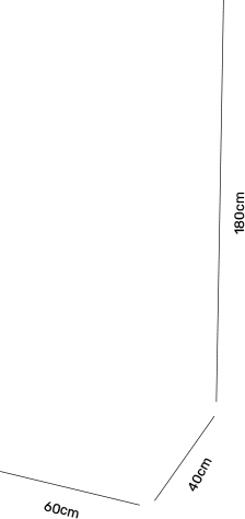 Wymiary fotobudki: 180 cm wysokości, 60 cm szerokości i 40 cm głębokości